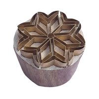 Floral Brass Wooden Block Printing Stamps