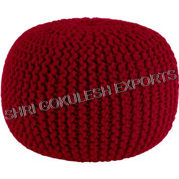 Handmade Knitted Poufs