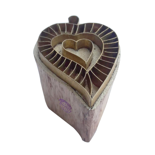 Leaf  Brass Wooden Block Printing Stamps