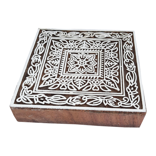Large Square  Wooden Block Printing Stamps