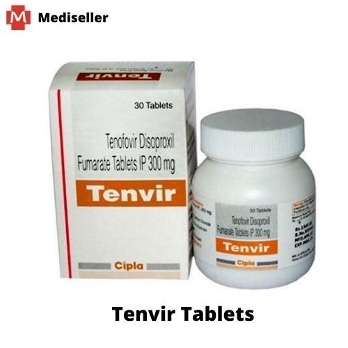 Tenvir 300mg Tablets - Ingredients: Tenofovir Disoproxil Fumarate (300mg)