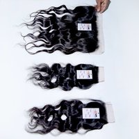 Wholesale Factory Price Natural Color 100% Raw Indian Virgin human Hair Lace Frontal clouser