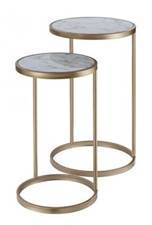 Nesting Table ( iron marble set of 2 )