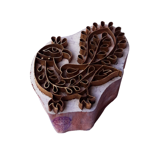 Peacock  Brass Wooden Block Printing Stamps