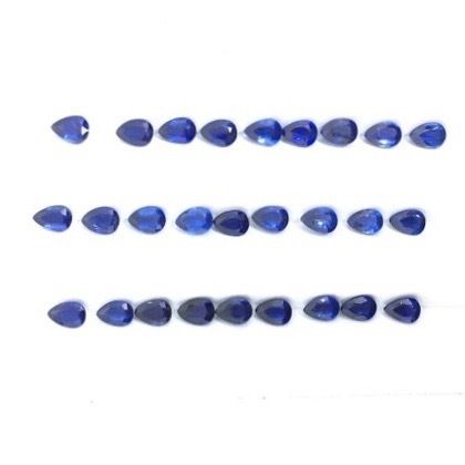 3x5mm Blue Kyanite Faceted Pear Loose Gemstones