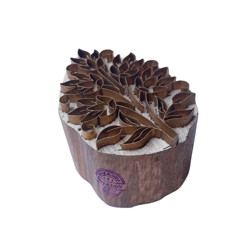 Floral  Brass Wooden Block Printing Stamps