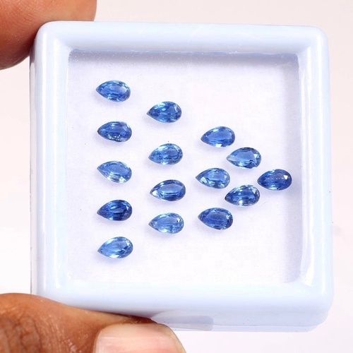 4x6mm Blue Kyanite Faceted Pear Loose Gemstones