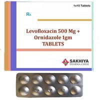 Levofloxacin 500mg + Ornidazole 1gm Tablets