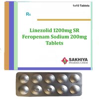 Linezolid 1200mg SR + Feropenem Sodium 200mg Tablets
