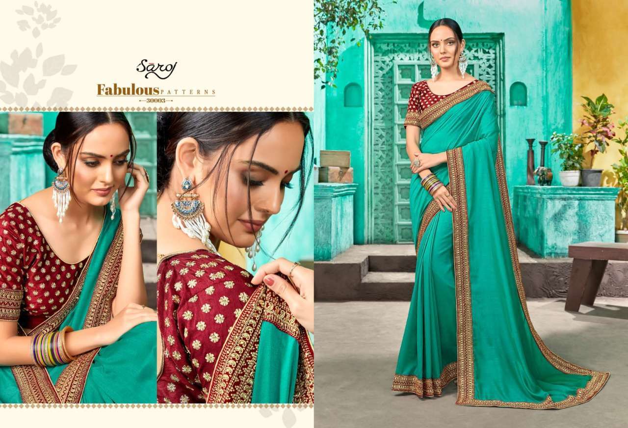 Saroj Textile Shagun Vichitra Silk With Heavy Border Saree Catalog