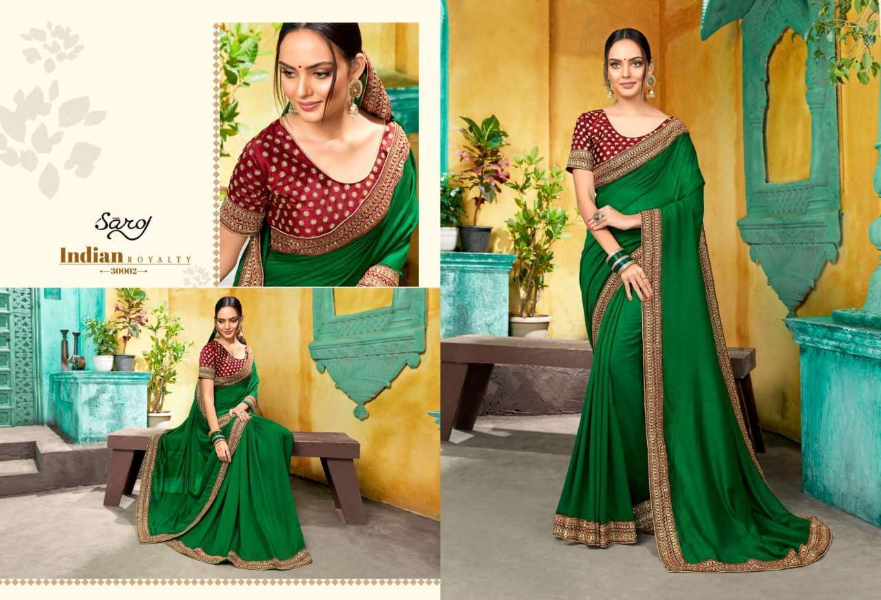 Saroj Textile Shagun Vichitra Silk With Heavy Border Saree Catalog
