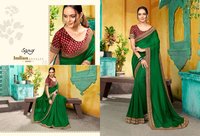 Saroj Textile Shagun Vichitra Silk With Heavy Border Saree Catalog