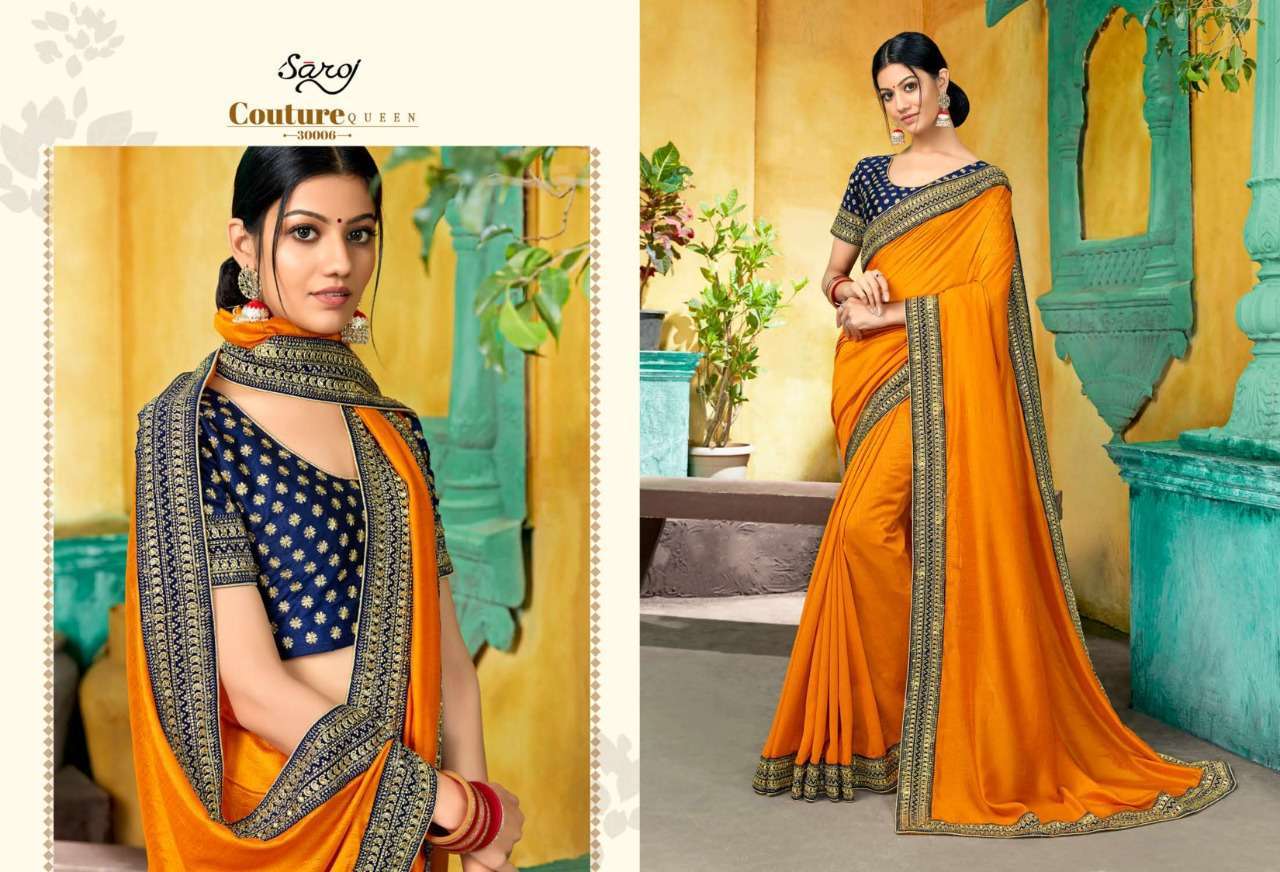Saroj Textile Shagun Vichitra Silk With Heavy Border Saree Catalog