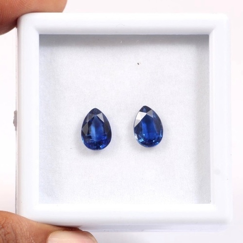 5x8mm Blue Kyanite Faceted Pear Loose Gemstones