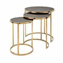 Nesting Table ( iron marble set of 3)