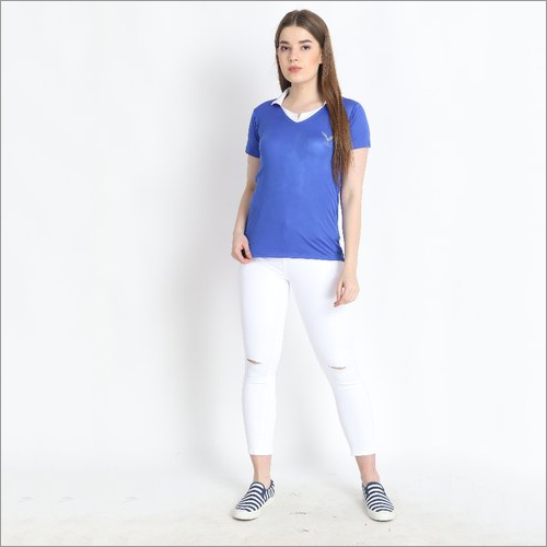 Zxn Clothing Ladies Premium Stretchable Slim Fit Rugged White Denim Jeans