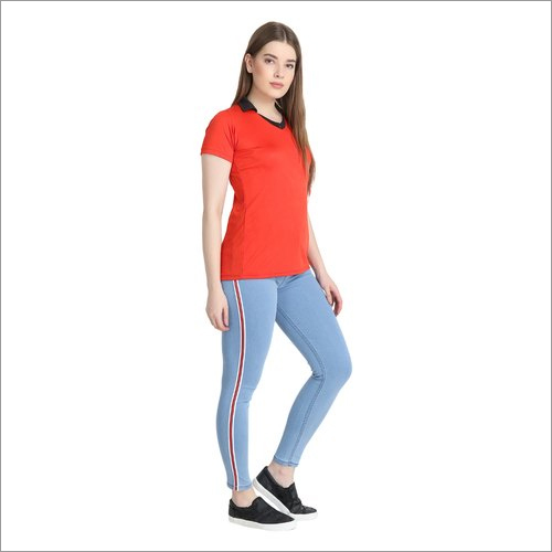 Zxn Clothing Ladies Premium Stretchable Slim Fit Blue Side Strips Denim Jeans