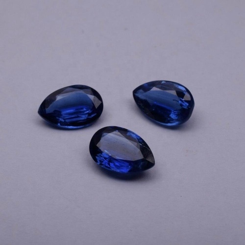 7x10mm Blue Kyanite Faceted Pear Loose Gemstones