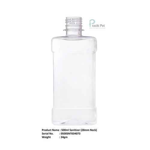 Plastic Pet Bottles For Sanitizer