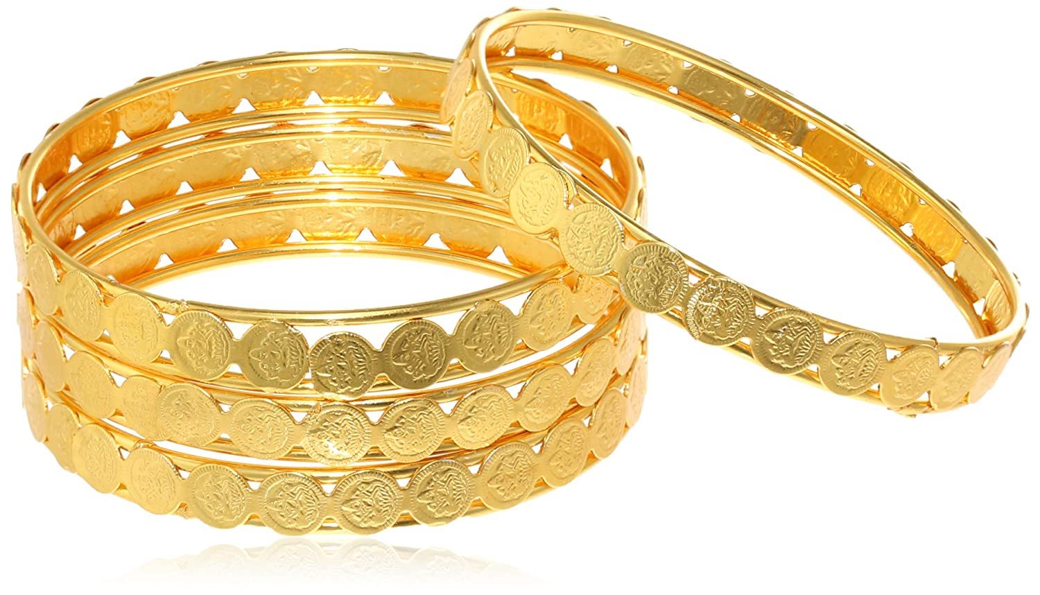 Yuktha Eternals Fashion Glamorous Lakshmi Coin Bangles for Women