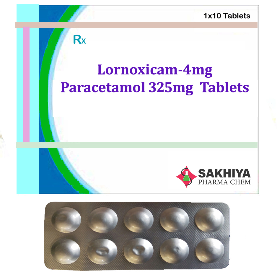 Lornoxicam 4mg + Paracetamol 325mg Tablets