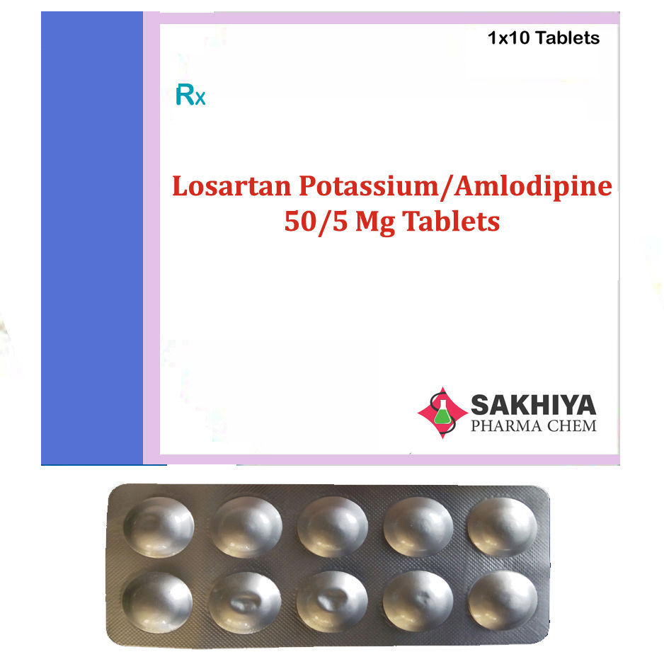 Losartan Potassium 50mg + Amlodipine 5mg Tablets Manufacturer,Exporter ...