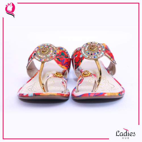 Ladies Hub Fancy Handmade Ladies Kolhapuri Chappal