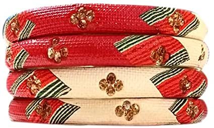 Yuktha Jaipur Handmade Multi-Design with Stone Work Bangles