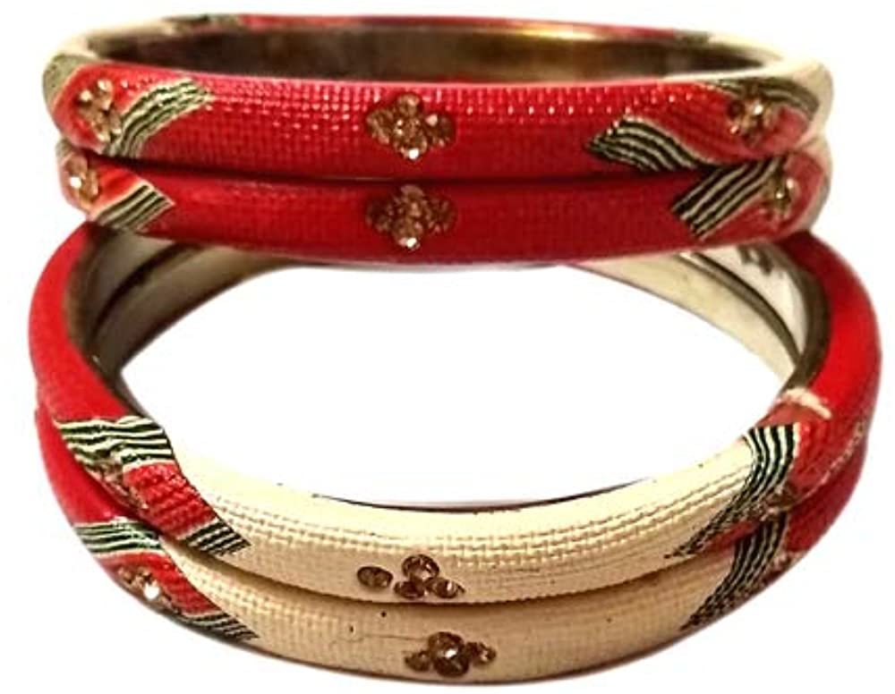 Yuktha Jaipur Handmade Multi-Design with Stone Work Bangles