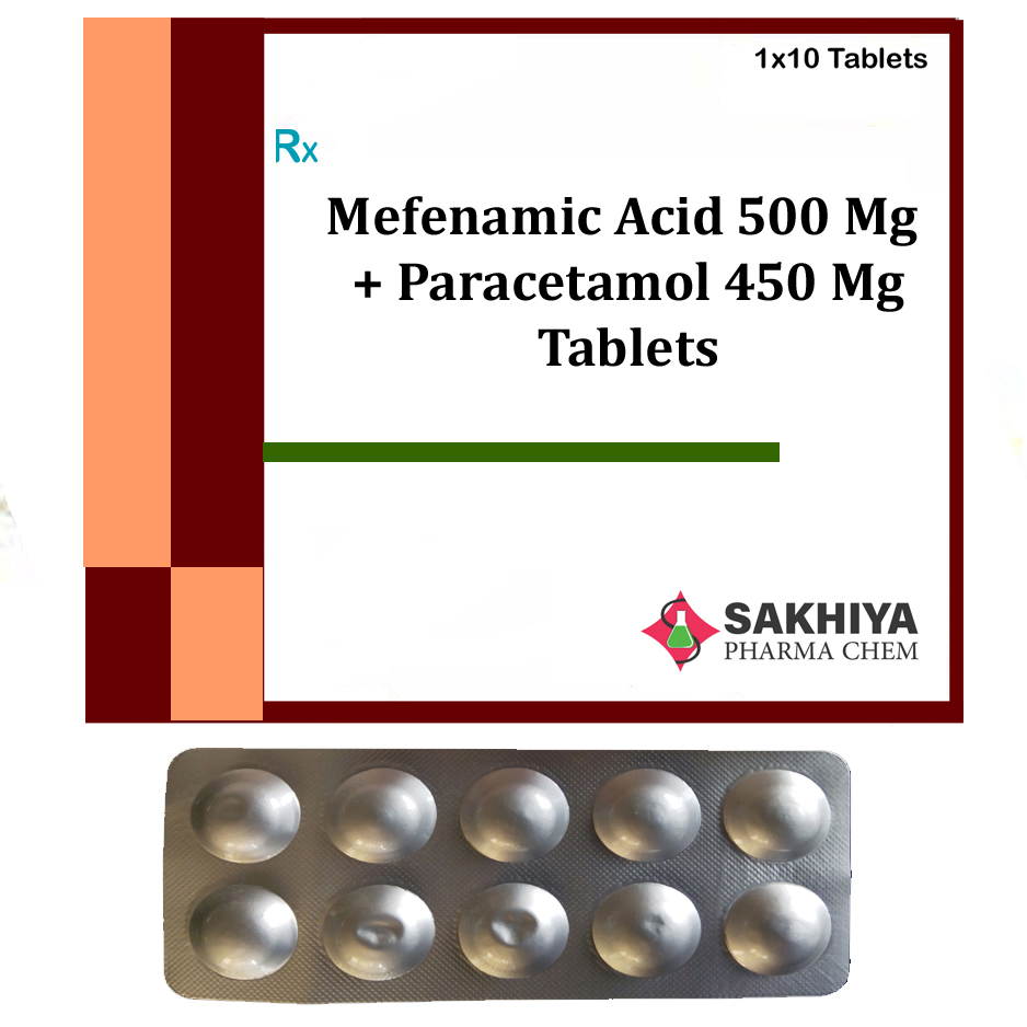 Mefenamic Acid 500mg + Paracetamol 450mg Tablets