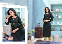 Kalaroop Emli Rayon With Khatli Work Kurti With Pent Catalog