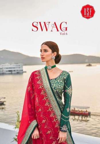 Rsf Swag Vol 6 Silk Jacquard Designer Salwar Suit Catalog