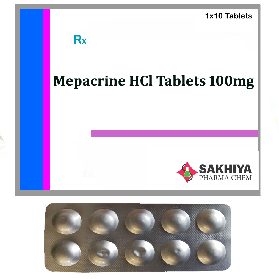 Mepacrine hcl 100mg Tablets