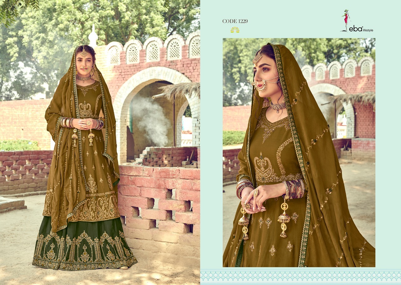 Eba Lifestyle Manjari Fox Georgette With Embroidery Work Designer Suit Catalog