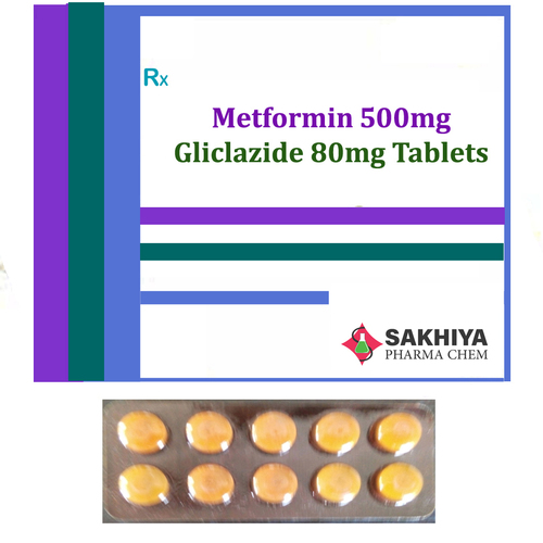 Metformin 500Mg + Gliclazide 80Mg Tablets General Medicines