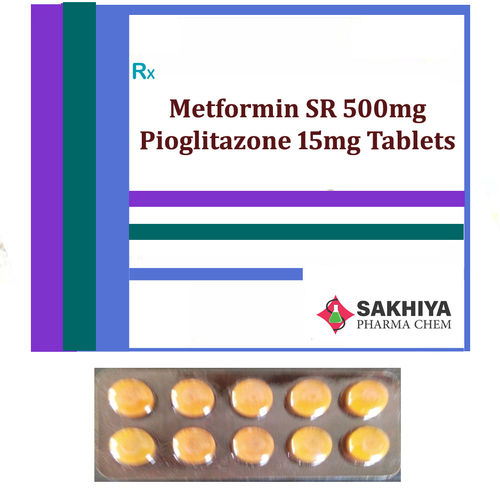 Metformin Sr 500mg + Pioglitazone 15mg Tablets