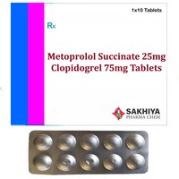 Metoprolol Succinate 25mg + Clopidogrel 75mg Tablets