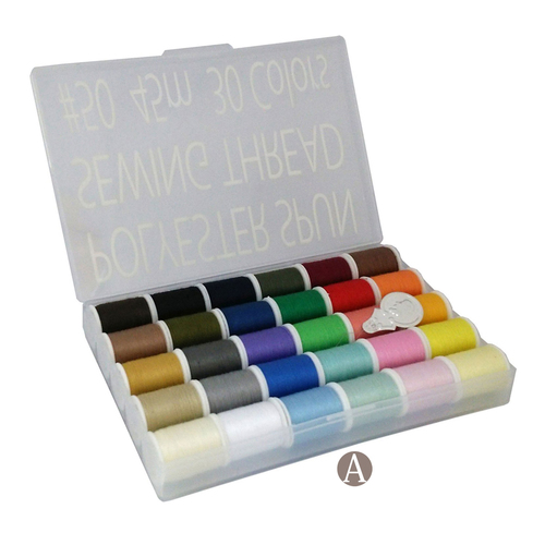 30 Color Set of Handy Polyester Sewing Threads 50 Yards/45 m