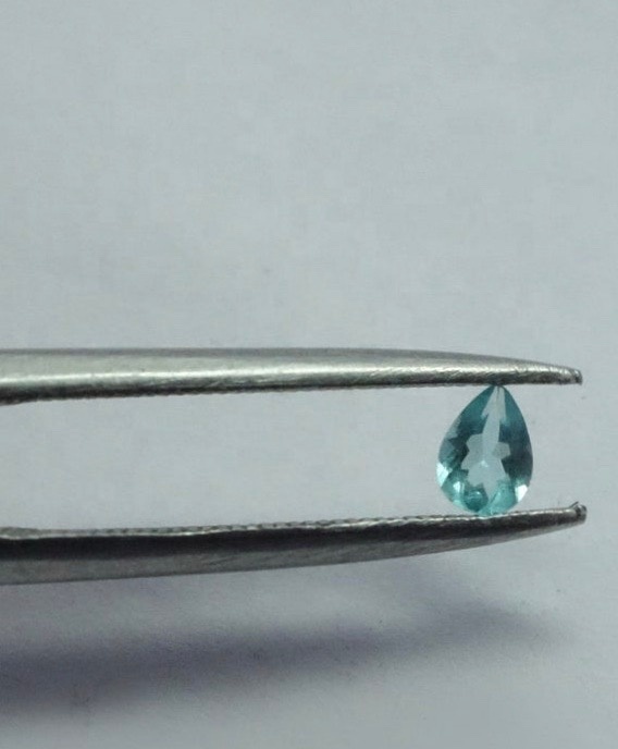 5x7mm Blue Apatite Faceted Pear Loose Gemstones