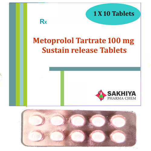  मेटोप्रोलोल टार्ट्रेट 100Mg Sr टैबलेट सामान्य दवाएं