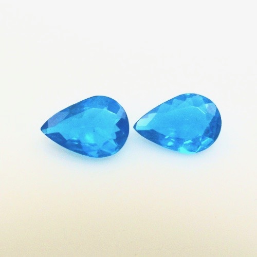 5x7mm Neon Apatite Faceted Pear Loose Gemstones