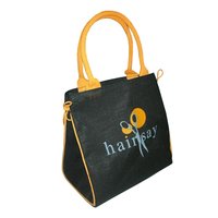 PP Laminated Jute Shopping Bag With Inside Hanging Zip Pocket