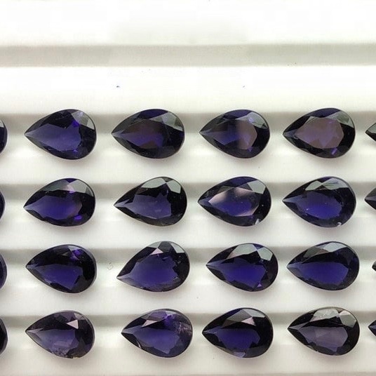4x6mm Iolite Faceted Pear Loose Gemstones