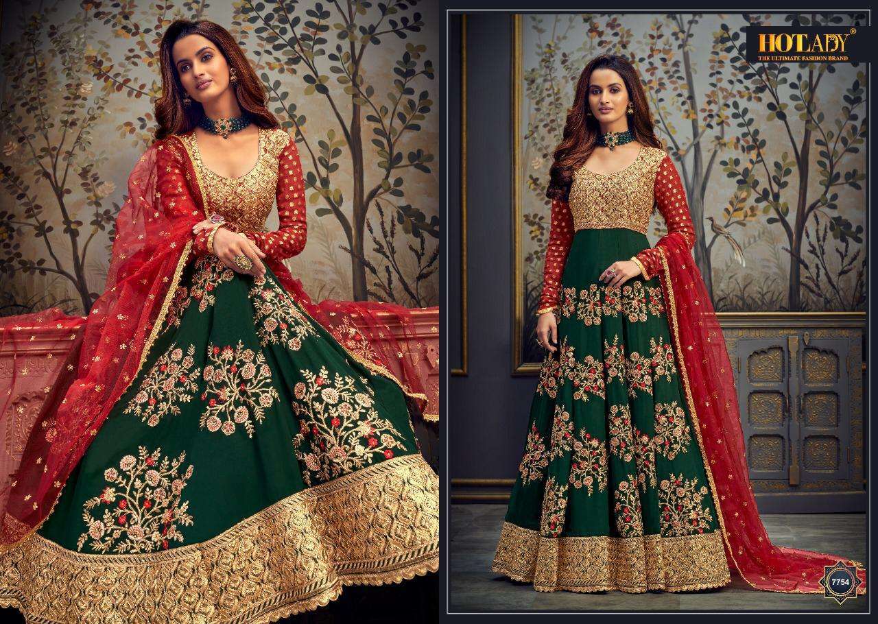 Hotlday Safeena Vol 21 Silk Georgette Wedding Gown Type Salwar Suit Catalog