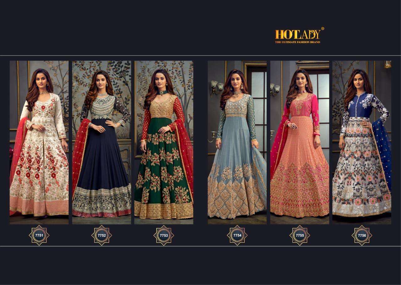 Hotlday Safeena Vol 21 Silk Georgette Wedding Gown Type Salwar Suit Catalog