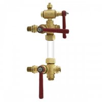 Bronze Sleeve Packed Water Level Gauge - 150 Inch Height, 80mm Length, Golden Color, Max Temp 225â°c, Medium Pressure Valve With Automatic Shut Off