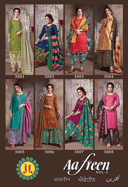 Jt Aafreen Vol 3 Cotton Printed Dress Material Catalog