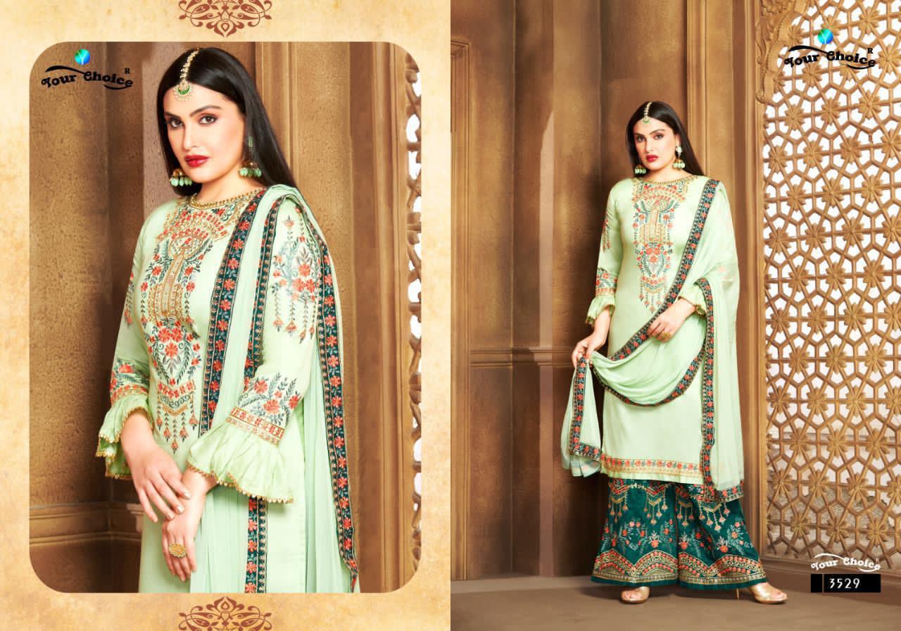 Your Choice Cotton Sarara Jam Silk Sharara Style Salwar Suit Catalog