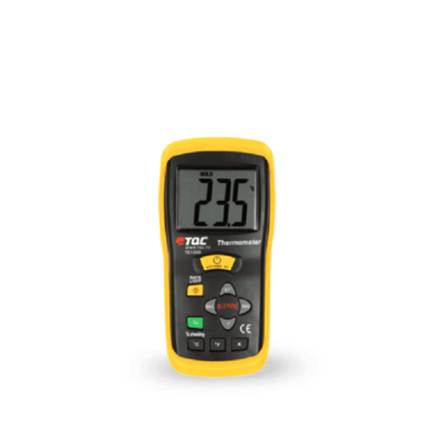 TQC SHEEN TE1000 THERMOMETER - Plastic Body, 165mm x 76mm x 43mm Size, White Color | Heavy-Duty Design, Large Display, Type K Thermocouple Compatible