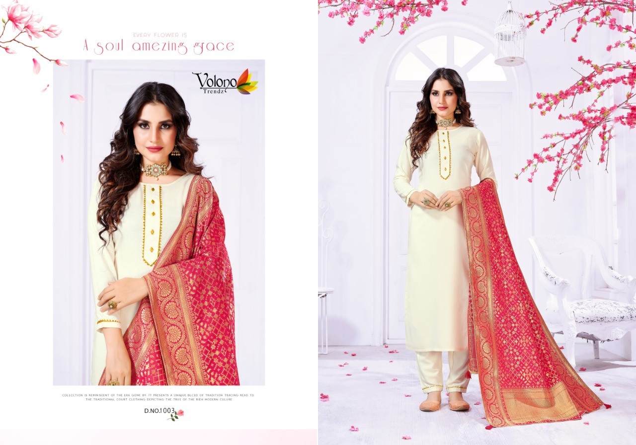 Volono Trendz Super Nx Heavy Rayon Readymade Suit Catalog